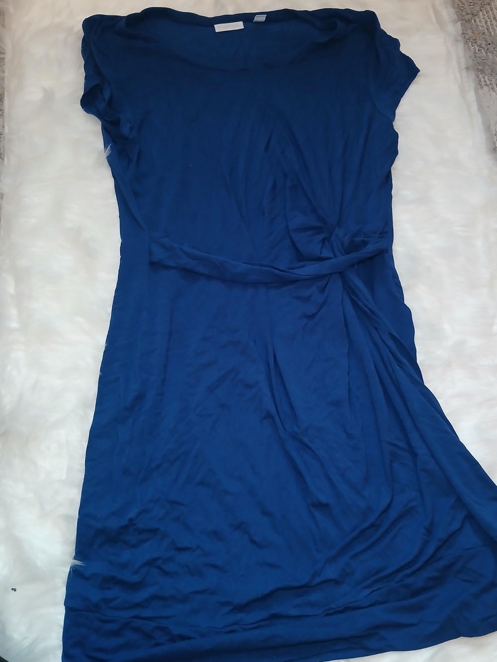 New York & Company Royal Blue Knot-Front Dress